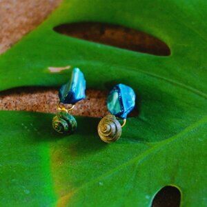 𝅺EARRINGS Caracolas del Mar by Lissette's Art.